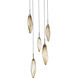 Rock Crystal LED 18.4 inch Beige Silver Chandelier Ceiling Light in 3000K LED, Metallic Beige Silver, Chilled Bronze, Round Multi-Port